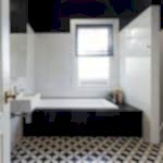 black and white bathroom