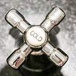faucet for cold water in the bathroom