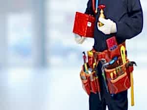 plumber with extensive tool belt