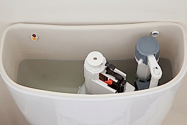 open toilet tank