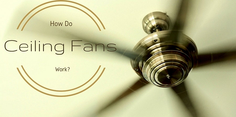 Ceiling fan in motion. "How do ceiling fans work?"