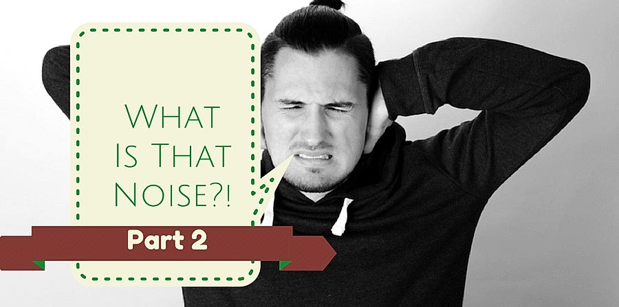 Uncomfortable, wincing young man covering his ears with the palms of his hands. "What is that noise?" Part 2