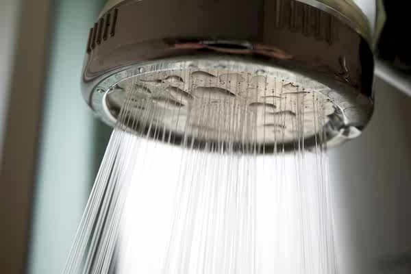 running showerhead