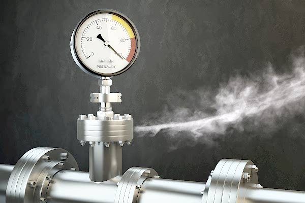 gas leaking out of gas line
