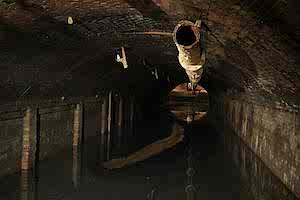 X-files horror-episode monster "the Flukeman" spawned in radiation-polluted sewers