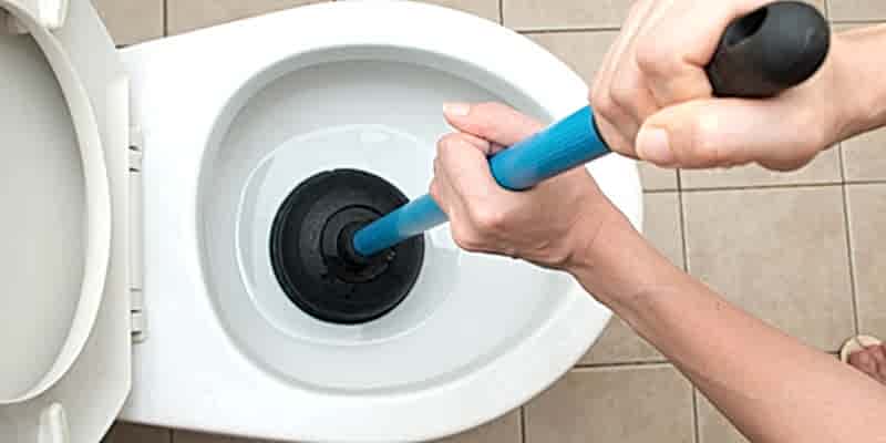 clogged toilet
