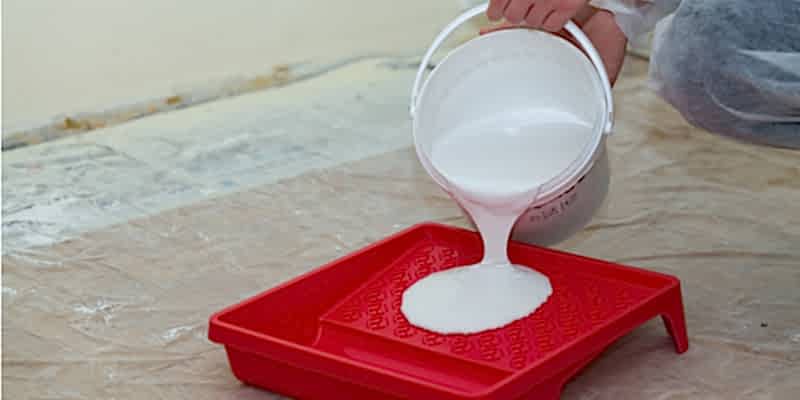 pouring paint