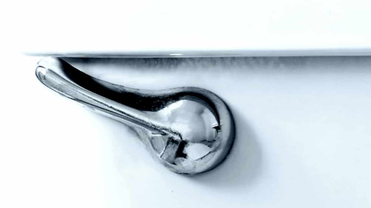 Wiggling toilet handle